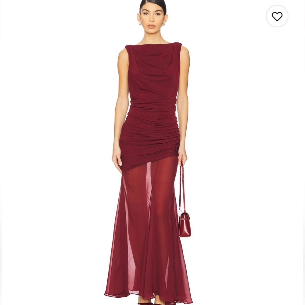 L'Academie Marianna Enoa dress in Maroon